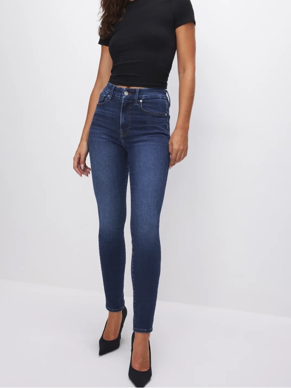 Good American Women's Dark Blue Skinny Jeans